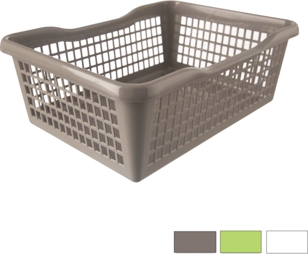 Plastový úložný košík 36 × 27 × 13 cm (mix farieb)