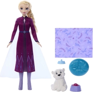 Bábika Elsa Disney Ľadové kráľovstvo s ľadovým medvedíkom