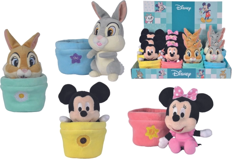 Disney plyšák v kvetináči 16 cm (mix 4 druhov) - 1 kus