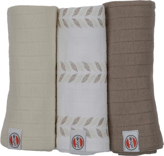 Lodger swaddler z organickej bavlny Matcha 70 × 70 cm (3 ks)