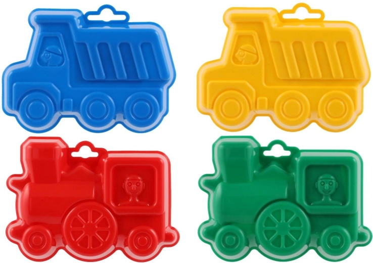 Plastové formičky na piesok bábovky 13 cm, 4 farby