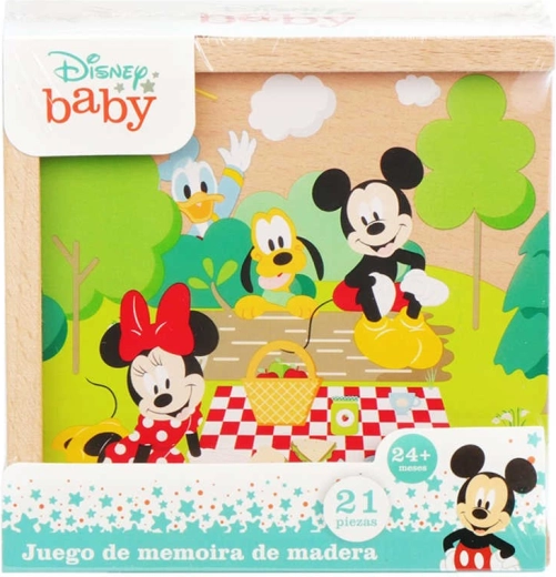 Drevené domino Disney Mickey Mouse v krabičke (21 dielikov)