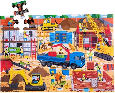 Podlahové puzzle Stavenisko 48 dielikov