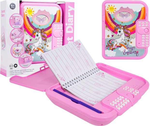 Tajný denník s jednorožcom – elektronický kódový denník pre deti
