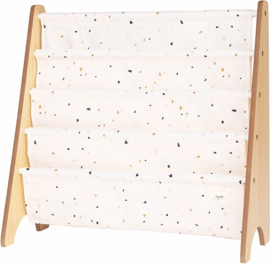 3 Sprouts stojan na knižky recycled terrazzo/cream