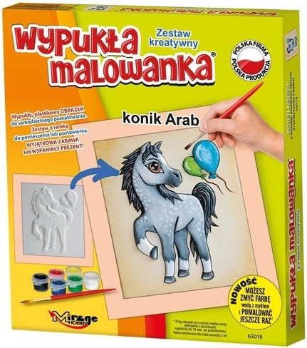 Vypuklé maľovanie – arabský koník