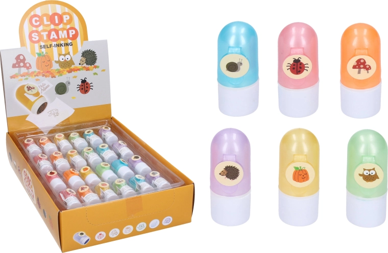 Samonamáčacie pečiatky s klipom – mix zvieratiek a motívov