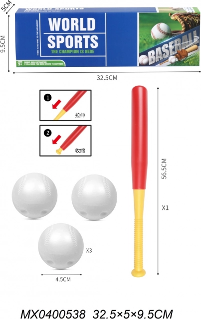 Baseballový set na rekreačnú hru