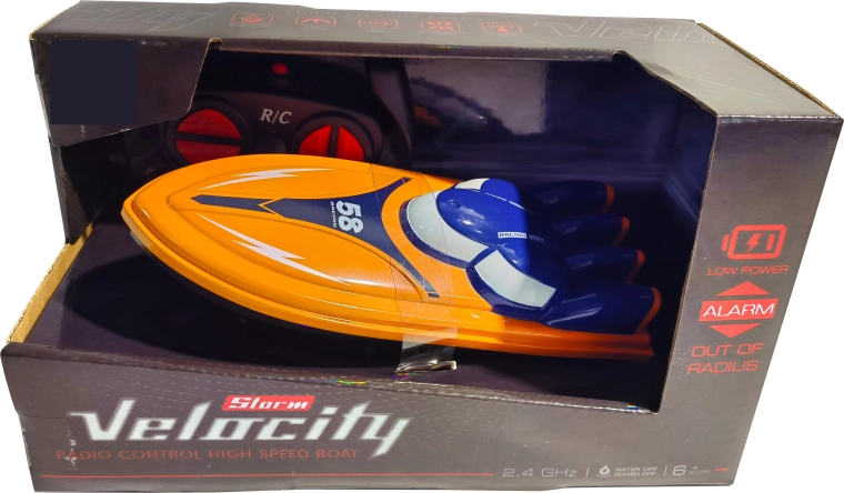 R/C pretekársky čln Velocity 1:16 2,4 GHz oranžový