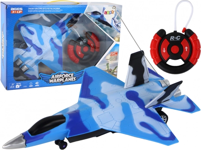 Diaľkovo ovládaná stíhačka so zvukovými a svetelnými efektami