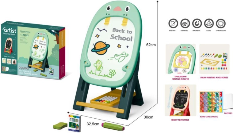 Zelená kresliaca tabuľa pre deti