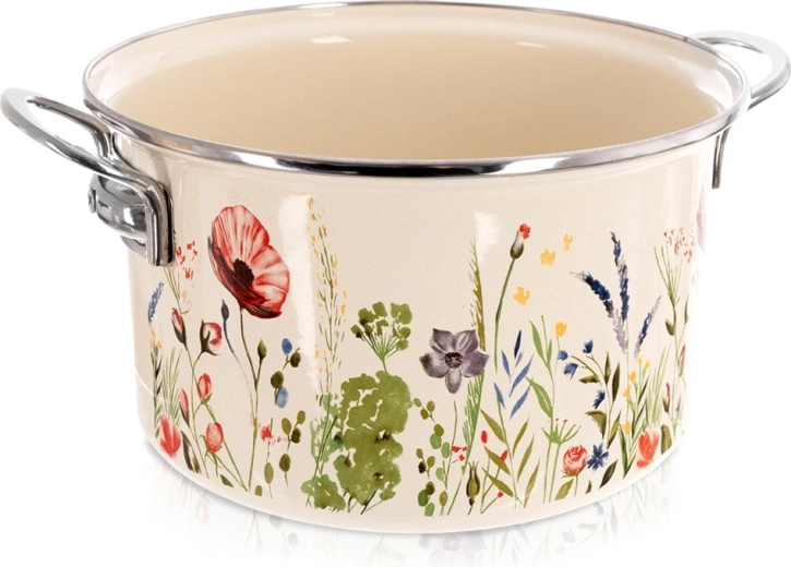 Krémový smaltovaný hrniec Maki 26 cm, 6,5 l