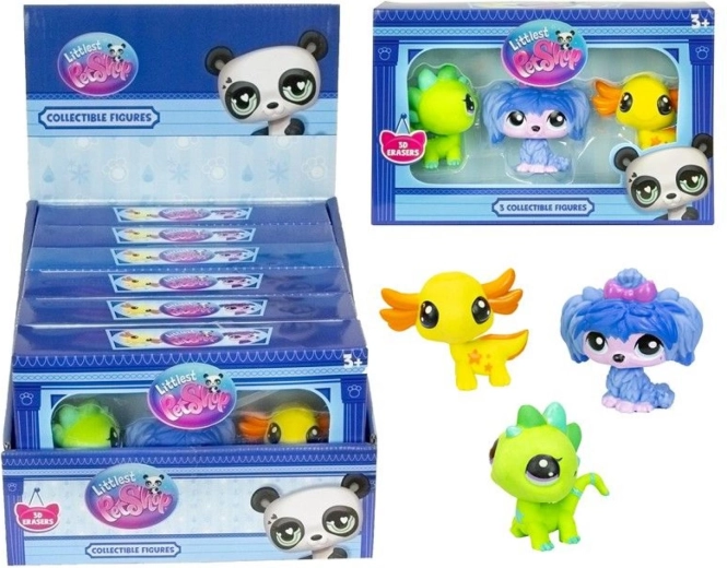 Gumovacie figúrky LITTLEST PET SHOP – sada 3 ks