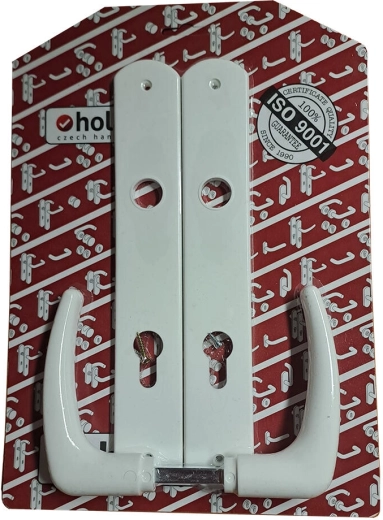 Kľučka Klasik so štítom XXL 90 mm PZ plast biela