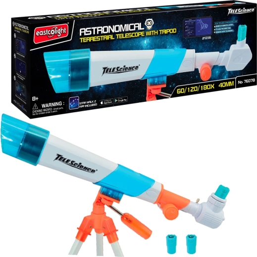 Astronomický ďalekohľad Eastcolight 50 mm s kovovým statívom a aplikáciou Star Walk 2