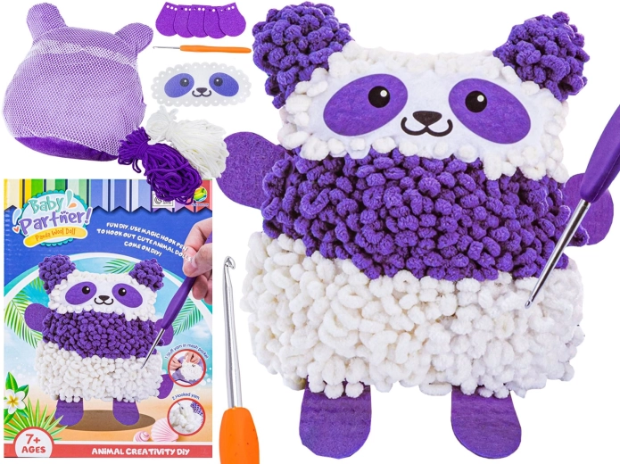 Kreatívna DIY sada na výrobu plyšovej pandy - 1 kus