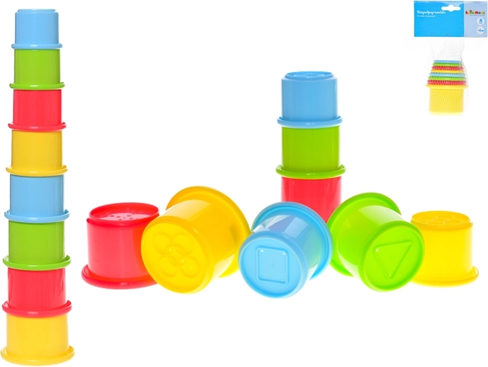 Skladacie kalíšky – farebná pyramída pre bábätká
