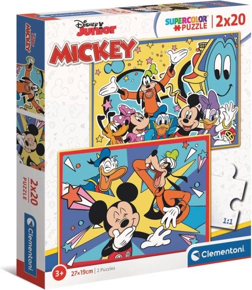 Clementoni puzzle Mickey a priatelia 2x20 kúskov