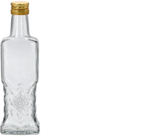 Sklenená fľaša Ukrainka 200 ml so skrutkovacím uzáverom