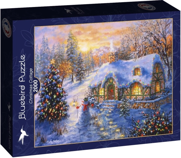Puzzle Bluebird Vianočná chalúpka 2000 dielikov