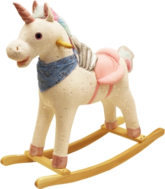 Hojdací jednorožec s dúhovými efektmi 74 × 33 × 65 cm