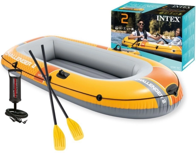 nafukovací čln pre 2 osoby Intex Challenger 2 s pumpou a veslami