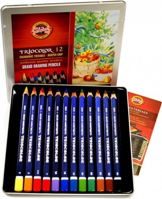 Koh-I-Noor Trojhranné pastelky Triocolor 12 ks