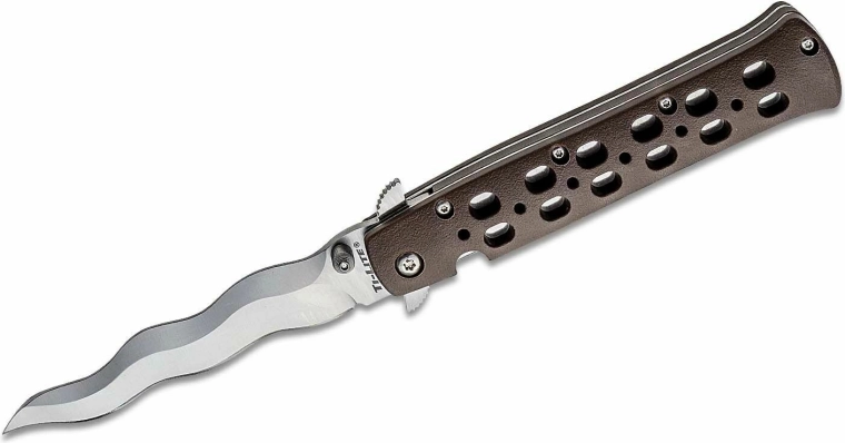 Skladací nôž Cold Steel Ti-Lite Kris 10,2 cm, hnedý, Zy-Ex
