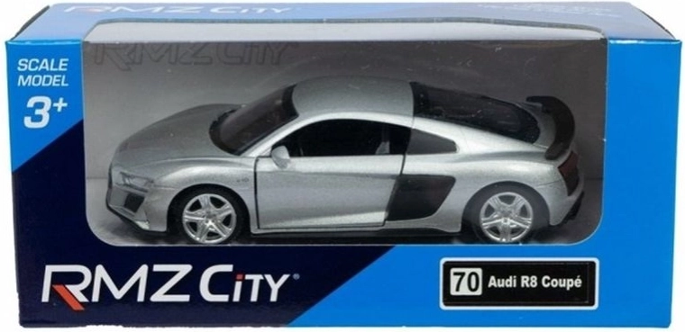 RMZ Audi R8 2019 strieborný model auta