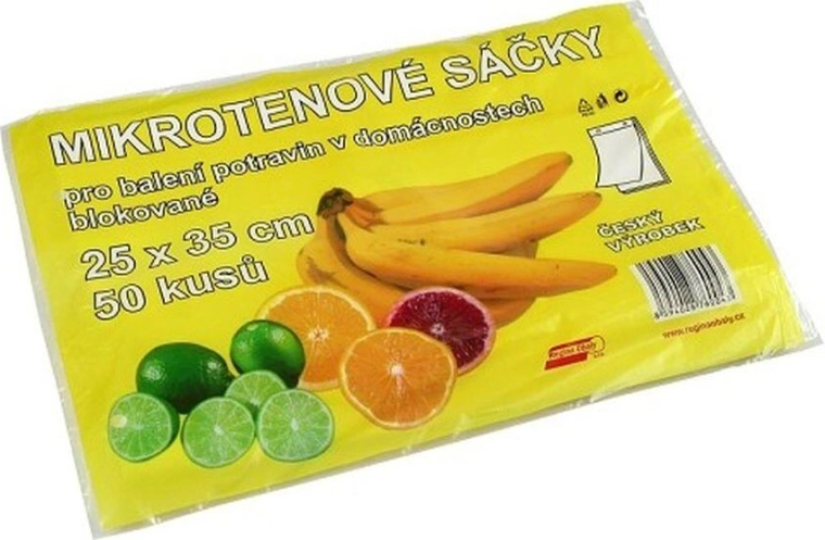 Mikroténové sáčky 3 l, 25 × 35 cm, 50 ks