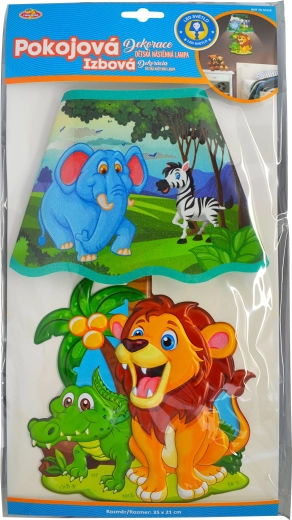 Detská 3D nástenná lampa Safari