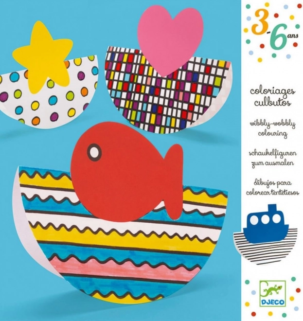 Djeco 3D hojdačky omalovánky pre deti