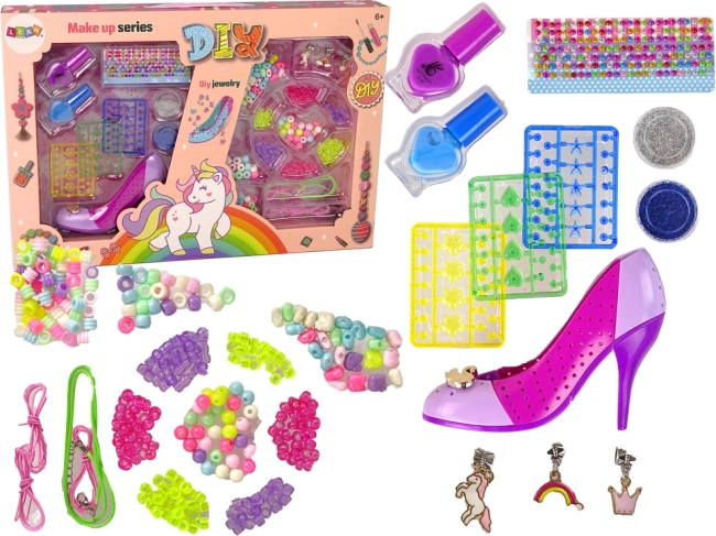 Súprava na nechty a šperky farebná