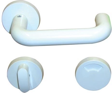 Interiérová WC kľučka s ukazovateľom – biela plastová