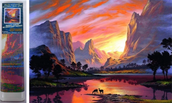 Diamantové maľovanie horské údolie