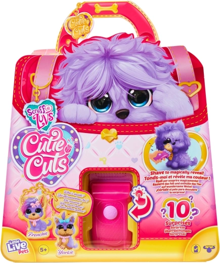 Little Live Pets Scruff-a-Luvs Cutie Cuts lila plyšový psík - 1 kus