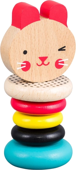 Petit Collage drevené hrkálka zajačik