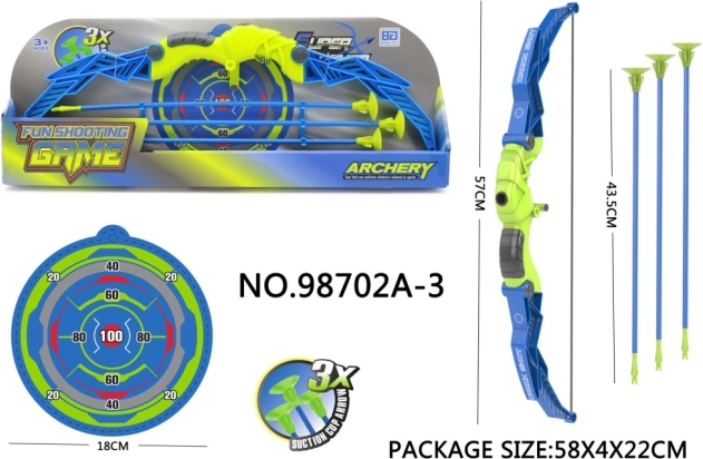 Detský lukostrelecký set s lukom a 3 šípmi