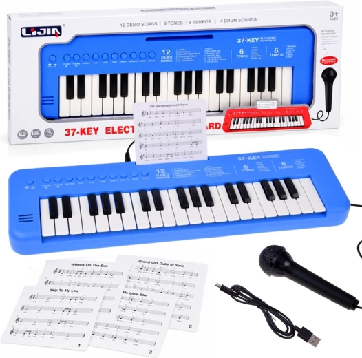Detský elektronický keyboard s 37 klávesmi a mikrofónom