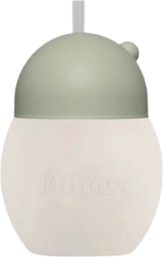 Élhée tréningový hrnček so slamkou coconut 240 ml sand sage