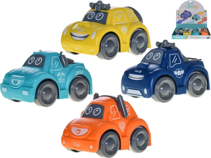 Policajné autíčko na zotrvačník 8,5 cm – 4 druhy