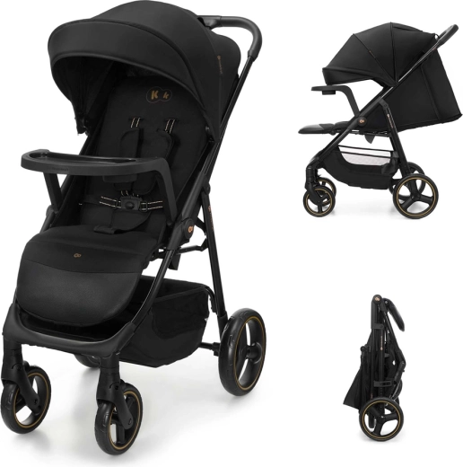Športový kočík Kinderkraft Trig 3 s pultíkom onyx black