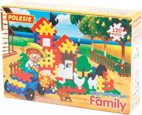 Detská stavebnica Polesie Family 120 dielov v boxe
