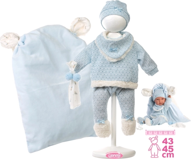 Oblečenie pre bábiku bábätko New Born 40–42 cm s doplnkami – 5-dielna sada