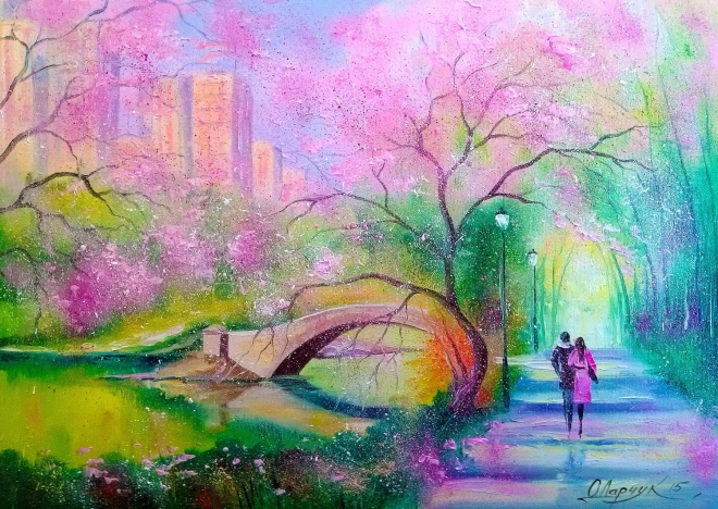 Puzzle Prechádzka v parku 1000 dielikov ENJOY