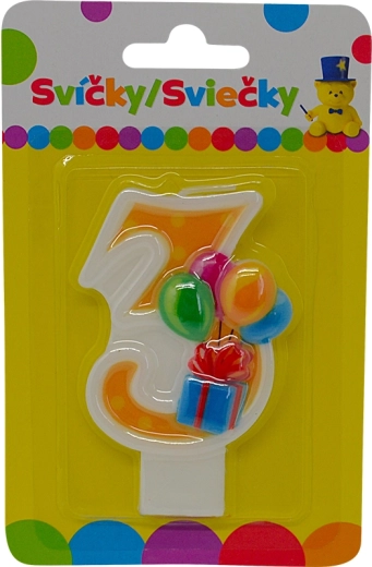Narodeninová sviečka s balónikmi číslo 3