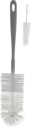 BabyOno kefy na fľaše a cumlíky, 2 ks, sivé