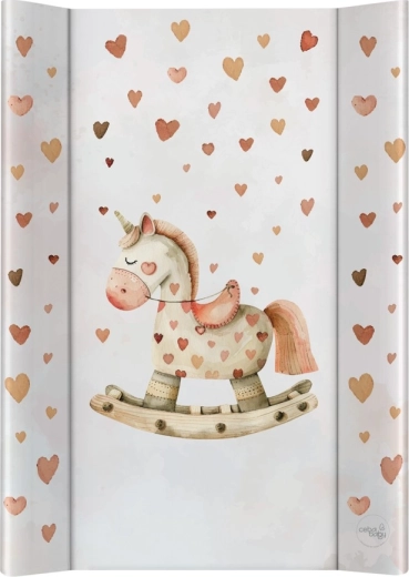 Ceba Baby obojstranná prebaľovacia podložka s pevnou doskou 50 × 70 cm ultra light rocking horse