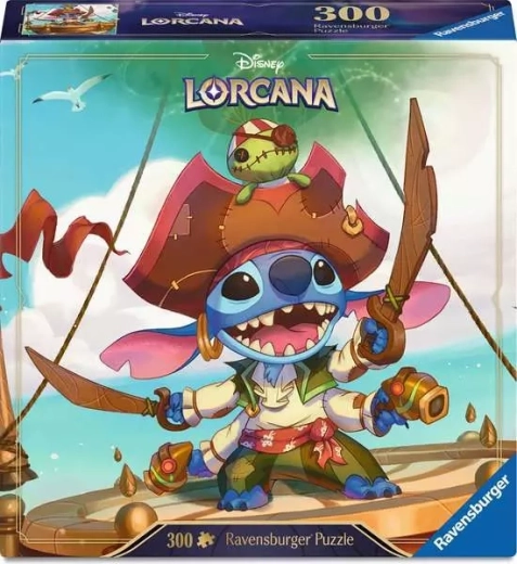 Puzzle Ravensburger Disney Lorcana Stitch – mimozemský bukanier (300 dielikov)