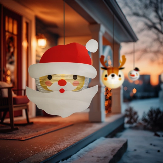 Vianočný papierový lampáš Mikuláš 30 cm